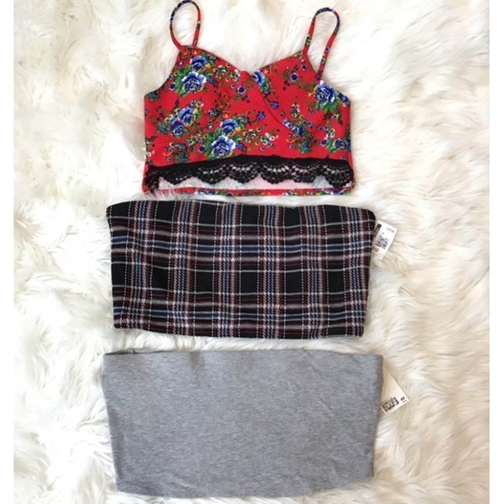 3) H&M Divided, Wild Fable, Love Bandeau Bras Size XL